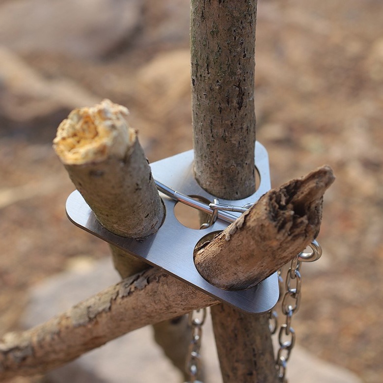 Outdoor Power Point - Stainless Steel Camping Tripod Portable Detachable
