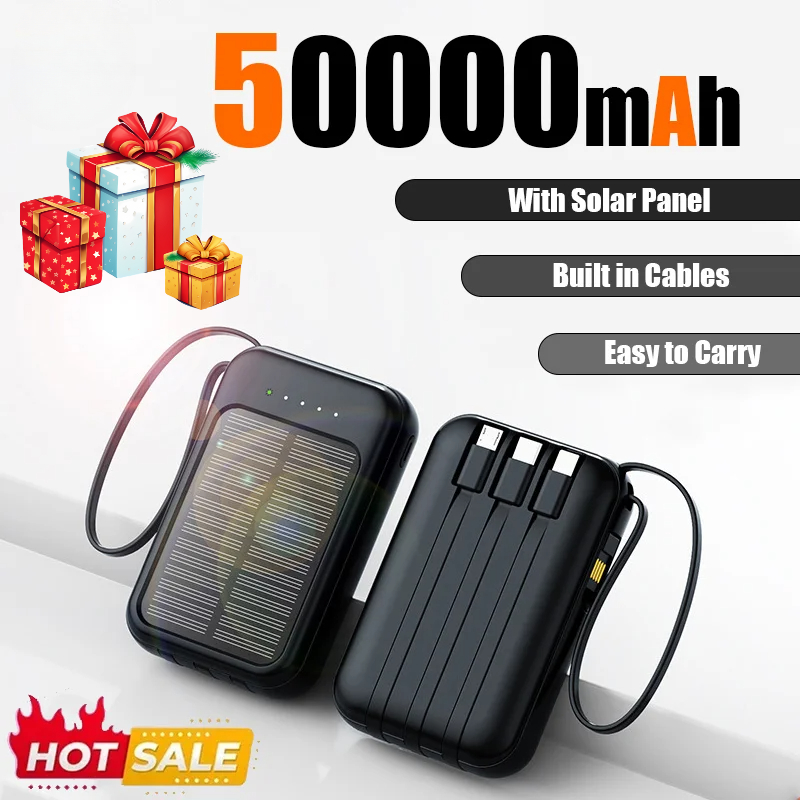 Xiaomi Outdoor Power Supply - 50000mAh Solar Power Bank with Cables