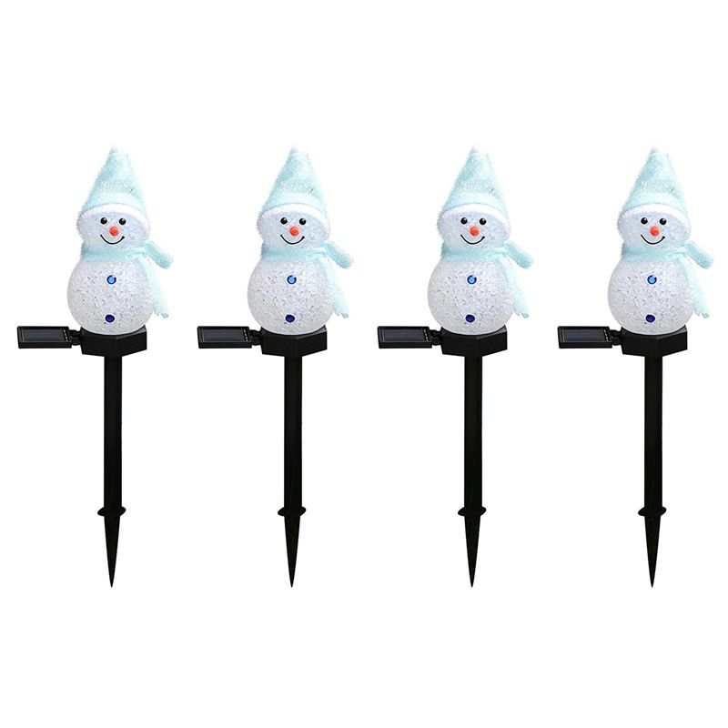 N84R 4X Snowman Solar Lights C - Outdoor Power For Xmas Lights review and price