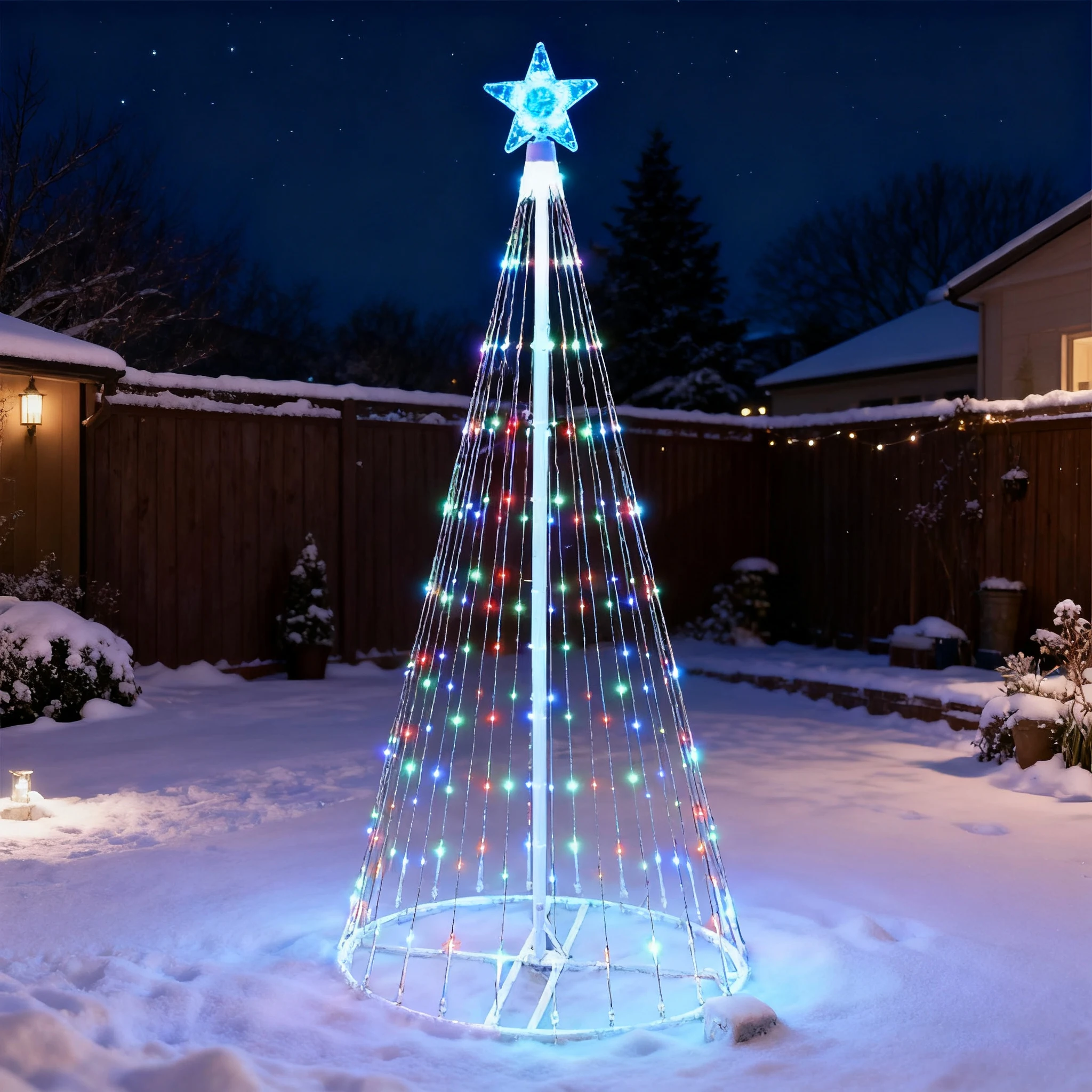 Solar-Powered LED Waterfall St - Outdoor Power Point review and price