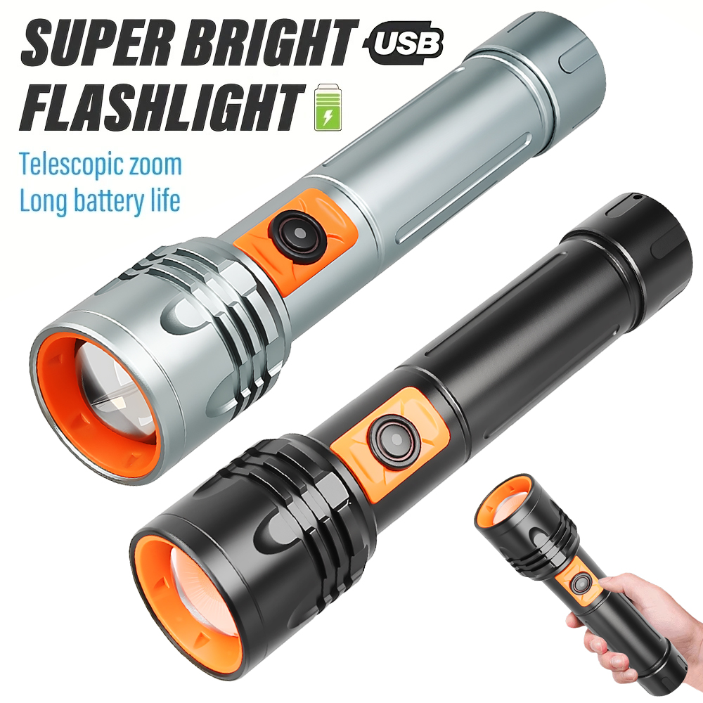 High Power LED Flashlight USB  - Outdoor Power For Camping review and price