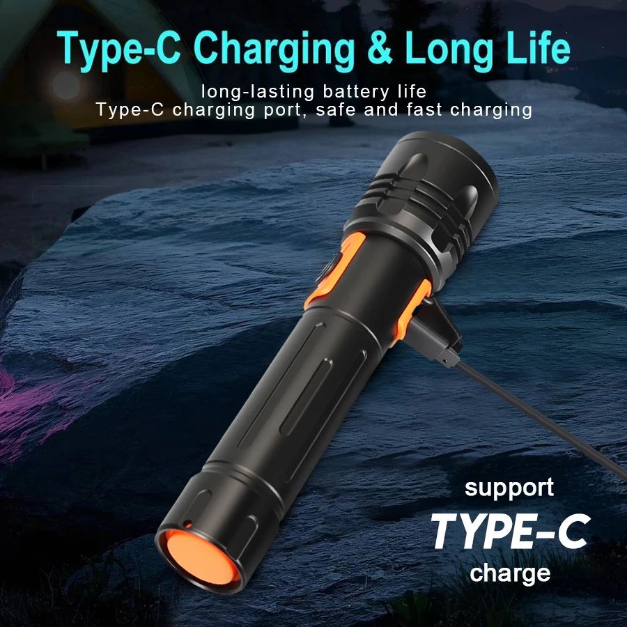 High Power LED Flashlight USB  - Outdoor Power For Camping review and price