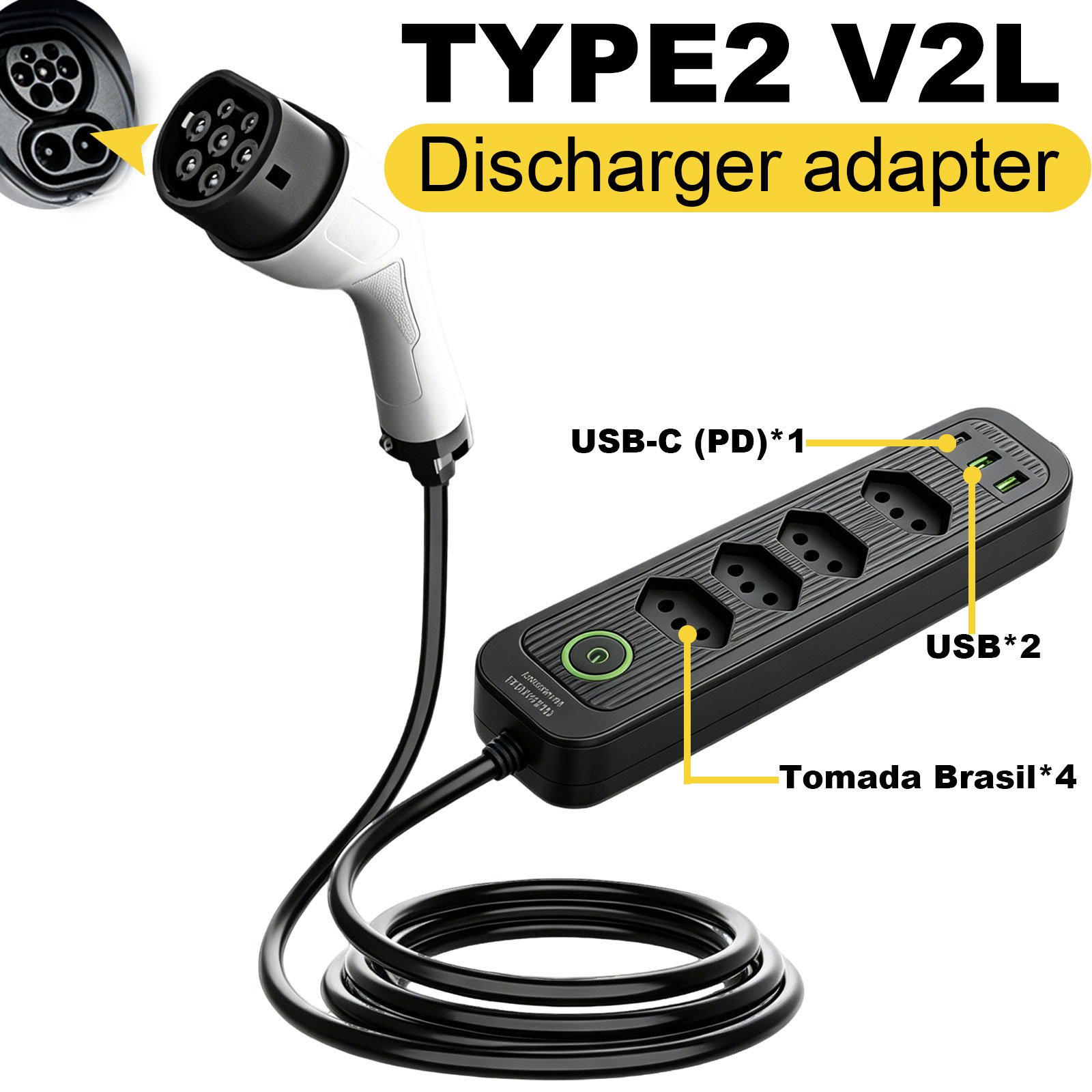 Type2 V2L Discharge Adapter 16 - Outdoor Power Rack review and price
