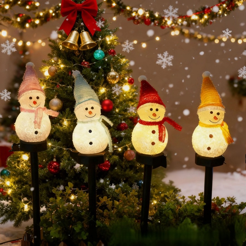 LED Snowman Solar Garden Light - Outdoor Power For Xmas Lights review and price