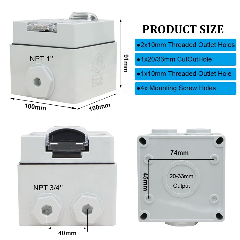 30Amp Power Outlet Box NEMA 14 - Outdoor Power Receptacle Box review and price