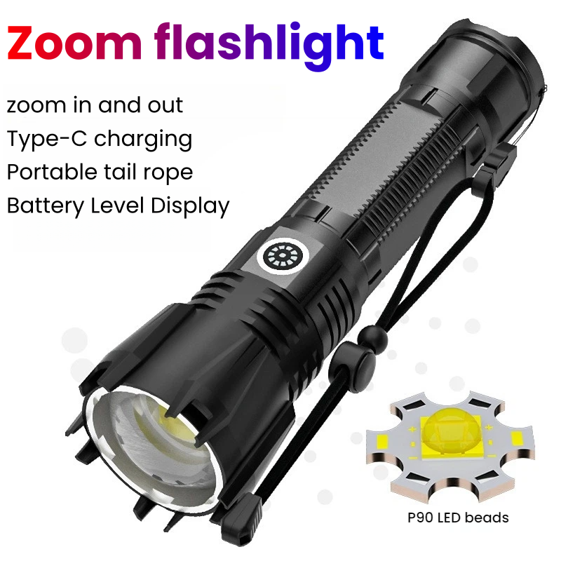 High-power P90 LED Flashlight  - Outdoor Power For Camping review and price