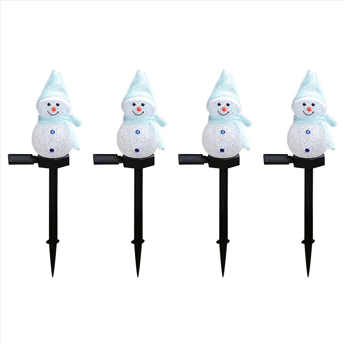 New 4X Snowman Solar Lights Ch - Outdoor Power For Xmas Lights review and price
