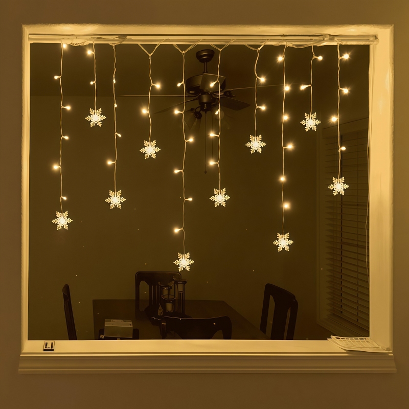 USB Powered Snowflake Curtain  - Outdoor Power For Xmas Lights review and price