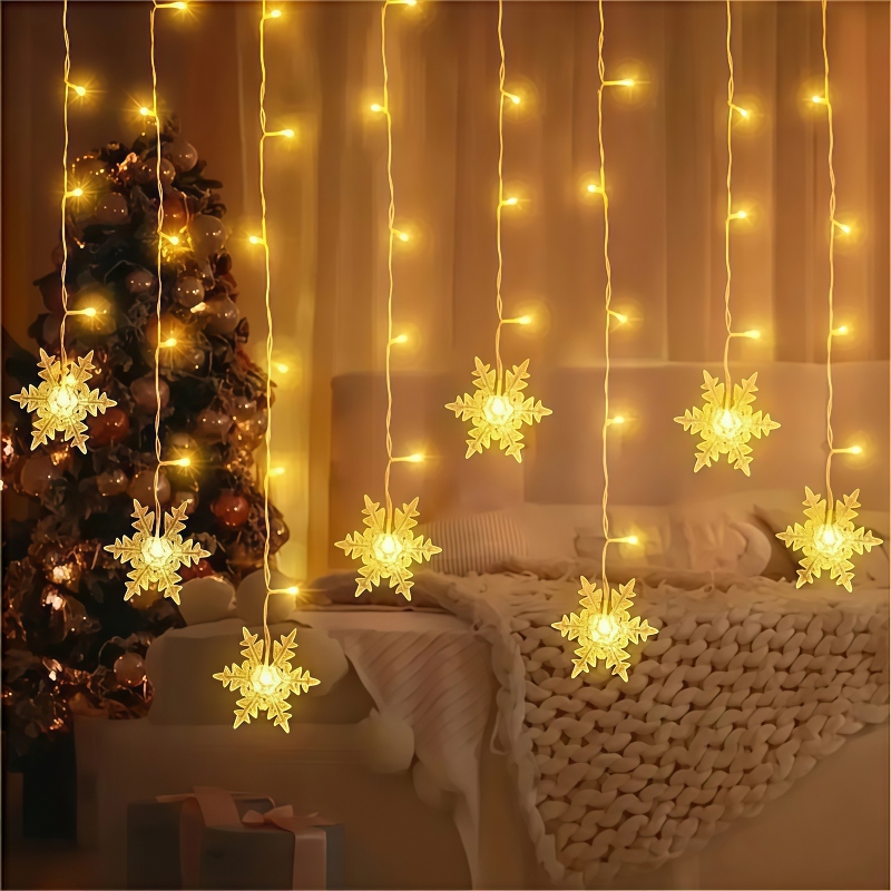 USB Powered Snowflake Curtain  - Outdoor Power For Xmas Lights review and price