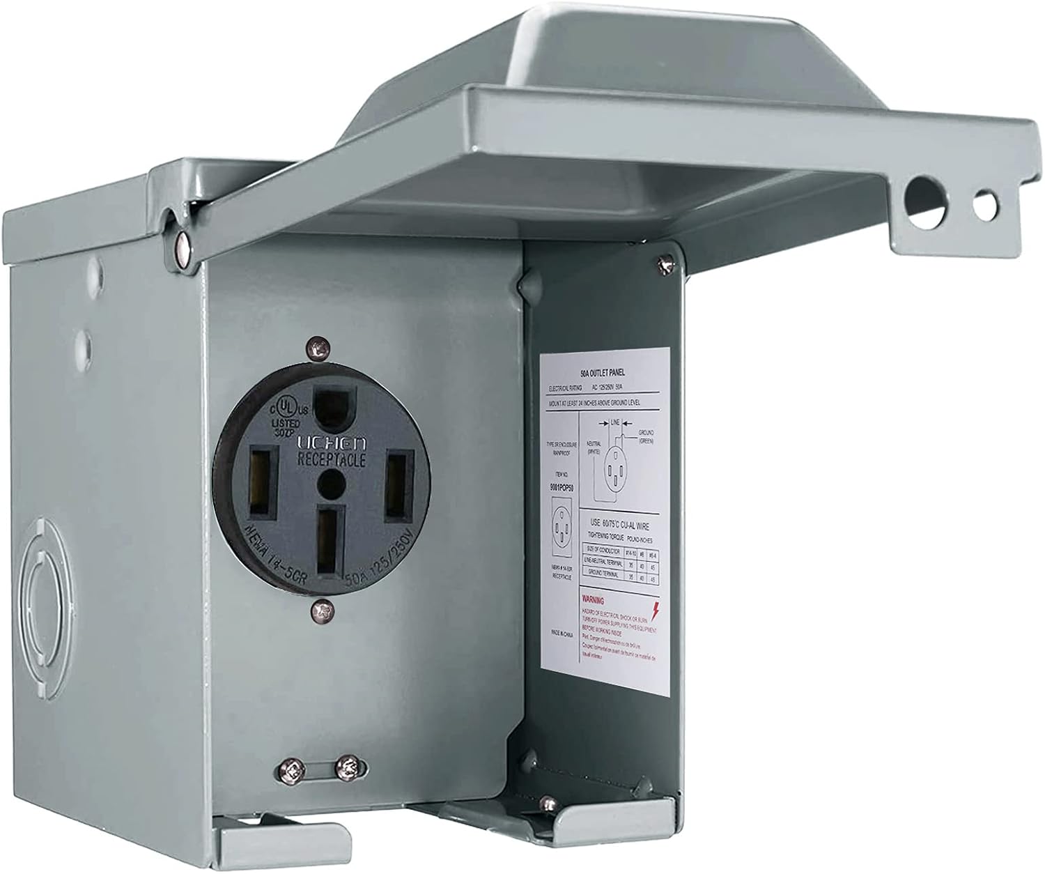 30/50 Amp 125/250 Volt RV Powe - Outdoor Power Receptacle Box review and price