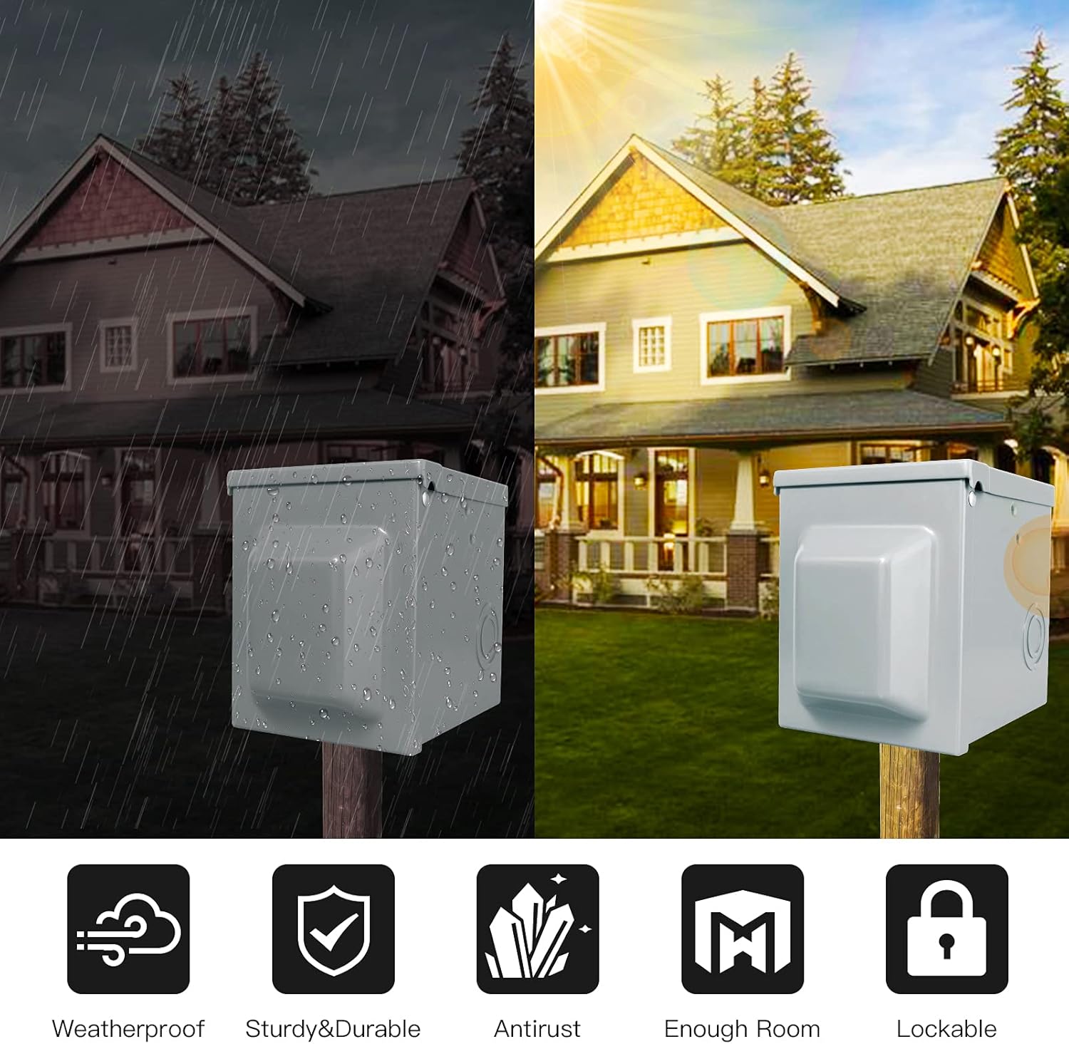 30/50 Amp 125/250 Volt RV Powe - Outdoor Power Receptacle Box review and price